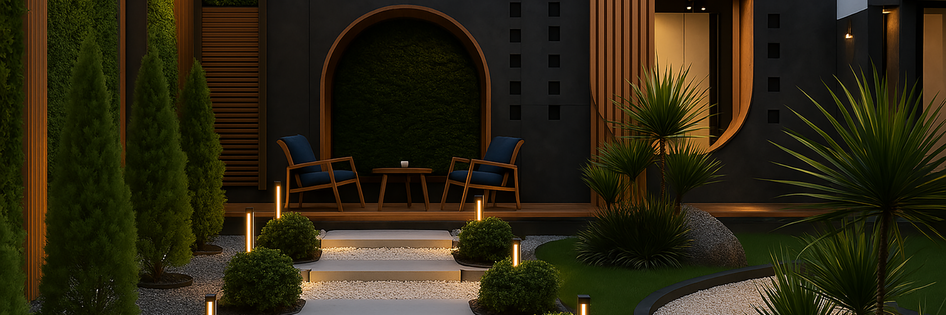3D visualization of landscape design for a private plot by Bluebird
